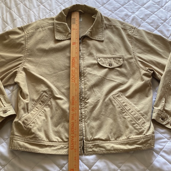 Vintage GAP Canvas Harrington Jacket Men M Tan Boxy Preppy Classic Retro Y2K - Picture 9 of 16